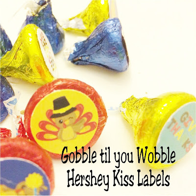 Gobble til you Wobble this year at your Thanksgiving dinner party with these super cute and easy Thanksgiving Hershey kiss labels that are perfect for your Thanksgiving dessert table. Get the free printable now and be ready with a yummy and full Thanksgiving treat.  #thanksgivingdessert #thanksgivingprintable #hersheykisslabel #hersheykisssticker 