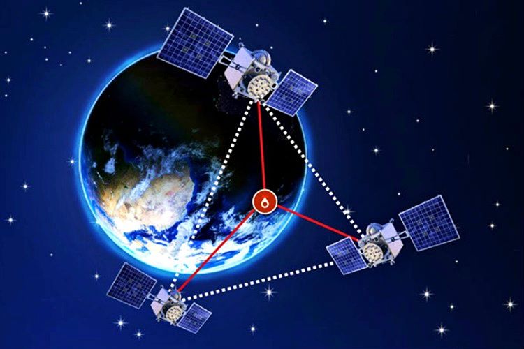 GPS haritadaki enlem ve boylam konumunu tahmin etmek için 2-B ve 3-B trilaterasyonundan faydalanır.