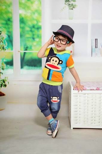 Foto model baju anak anak korea cowok gaul terkeren untuk lebaran