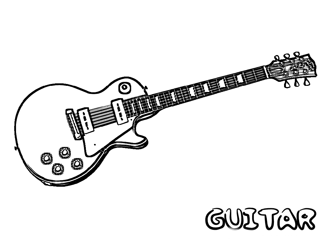 10 Mewarnai Gambar Gitar