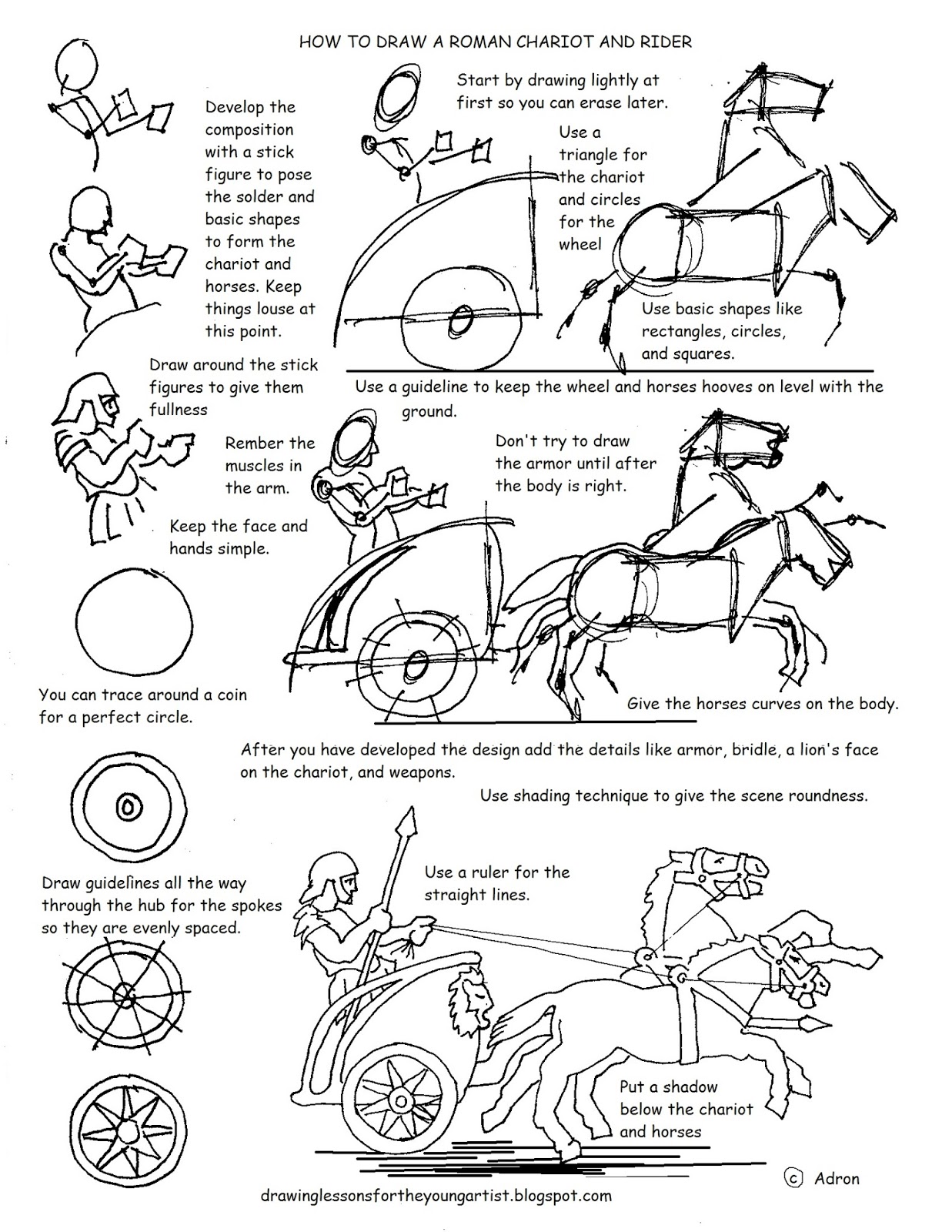 How to Draw Worksheets for The Young Artist