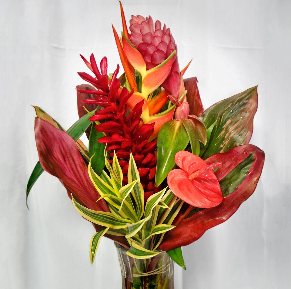 heliconia wedding bouquet wedding flowers ideas