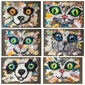 Art Room Britt: Paper Collage Pets - Adult Class