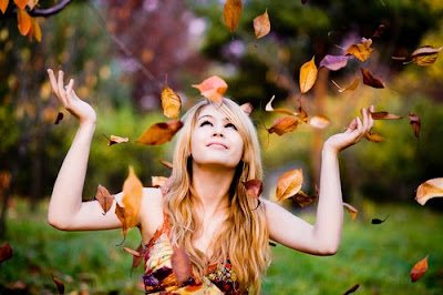 imagen mujer+otoño