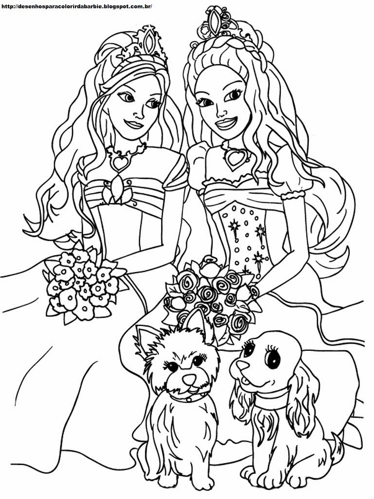 Desenho para colorir da barbie princesa Clearance