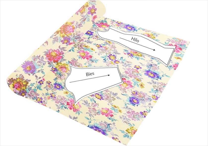 Manga y costadillo sobre el tejido