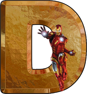 Abecedario con Iron Man. Iron Man Alphabet.