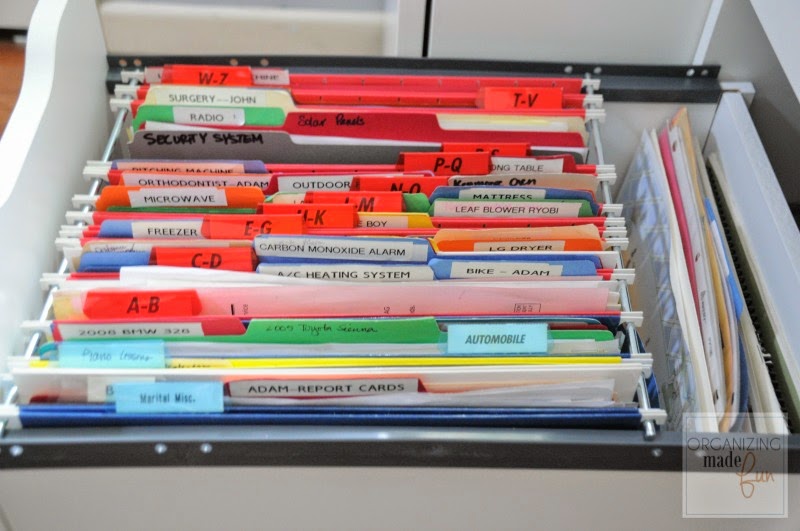 Filed drawer in the Ikea Alex file drawer unit :: OrganizingMadeFun.com