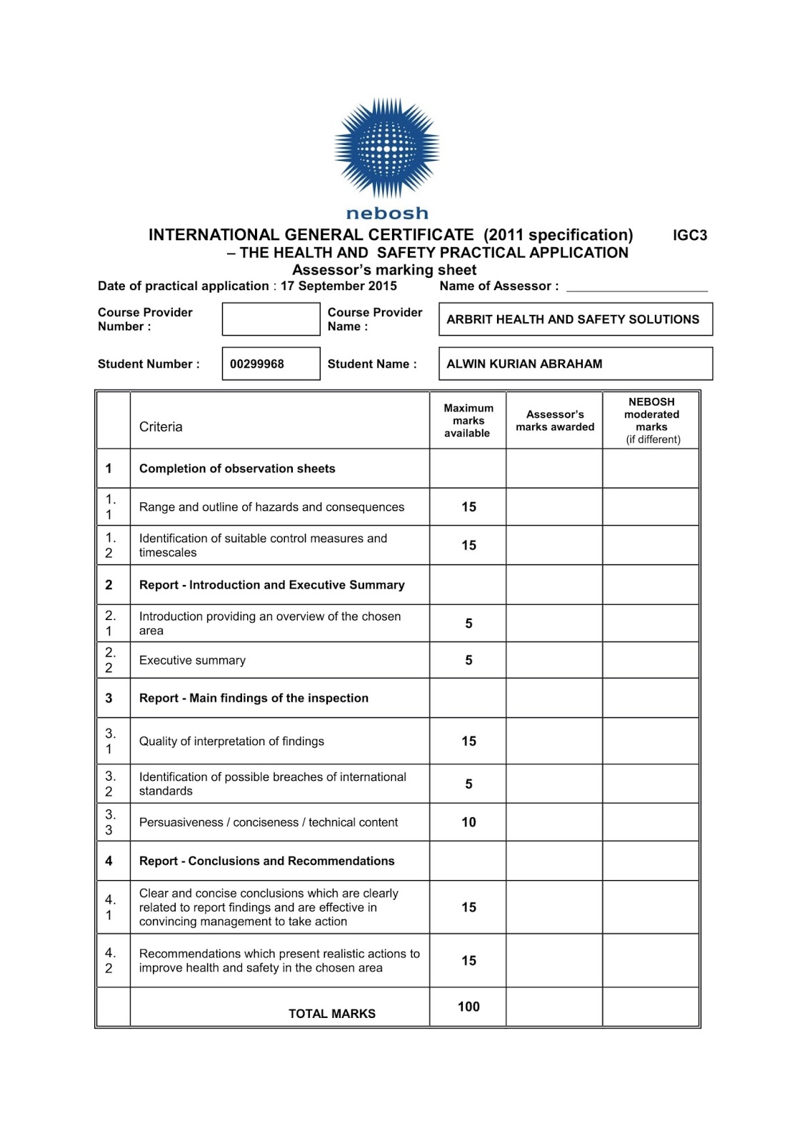 Observation sheets essay picture