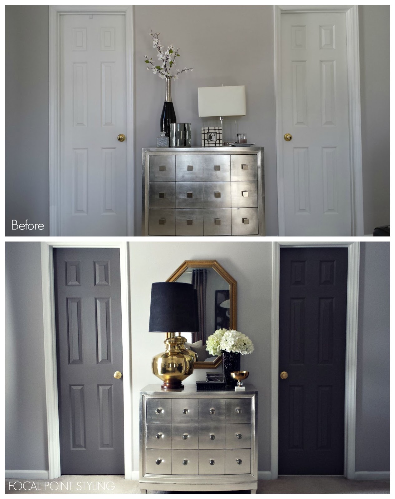 Focal Point Styling How To Paint Interior Doors Black Update Focal Point Styling How To Paint Interior Doors Black Update Br Hardware