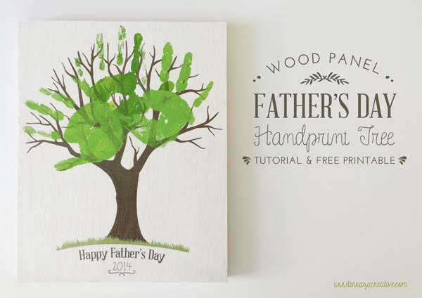 Father s Day Gift Idea Handprint Tree Free Printable Creative Father s Day Gift Idea Handprint Tree Free Printable Creative