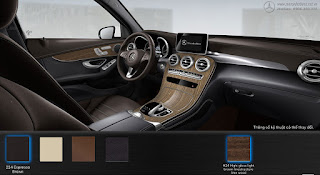 Màu nội thất Mercedes GLC 300 4MATIC Coupe 2016 Nội thất Mercedes GLC 300 4MATIC Coupe 2016 màu Nâu Espresso 224