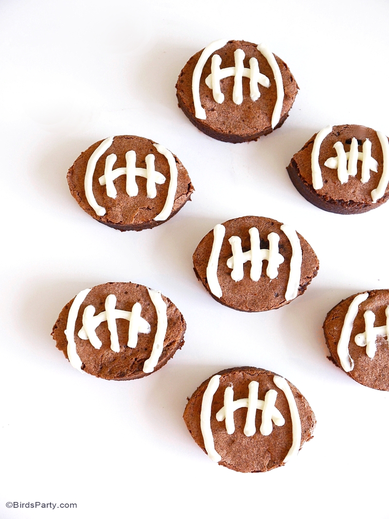 Chocolate Brownie Super Bowl Footballs Recipe - BirdsParty.com