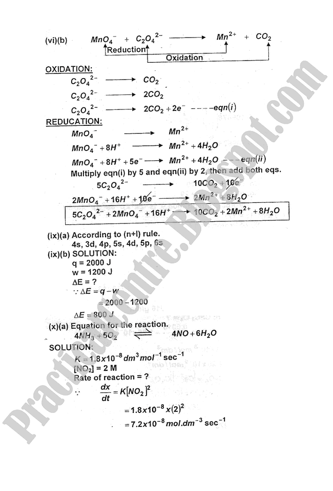 Chemistry-Numericals-Solve-2012-five-year-paper-class-XI