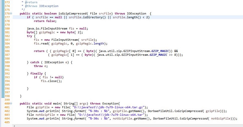 I Can Do I.T. [Java] How to check whether file is compressed as gzip or not. (파일이 GZip 압축되었는지 판별)