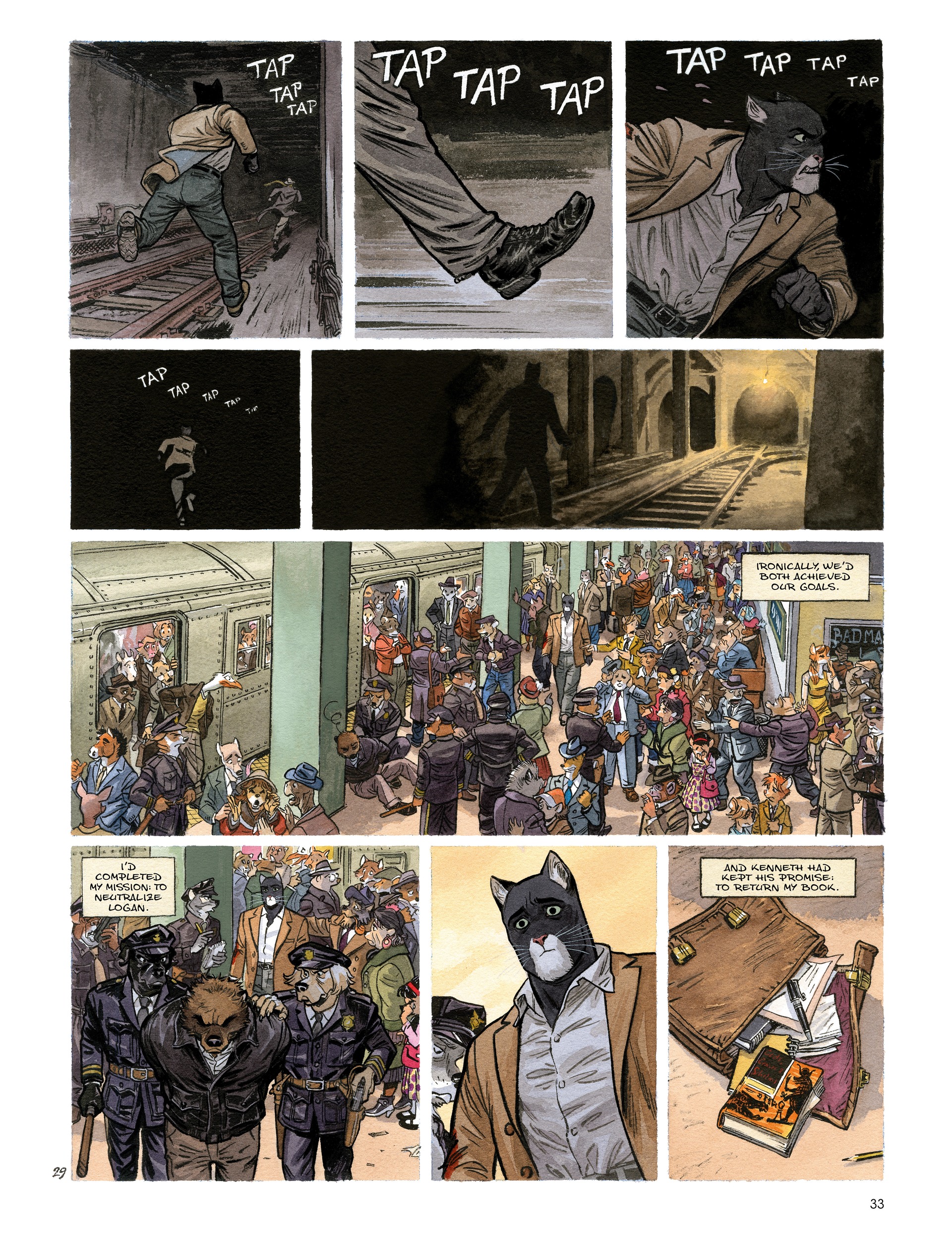 Read online Blacksad: They All Fall Down · Part One comic -  Issue # TPB - 35