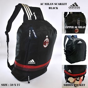 TAS RANSEL BOLA AC MILAN SCARLET HITAM TAS RANSEL BOLA AC MILAN SCARLET HITAM