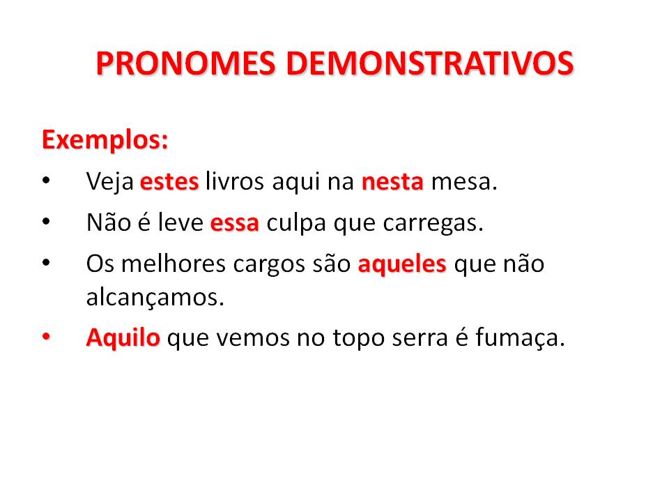 Frase Com Pronome Demonstrativo - BRAINCP