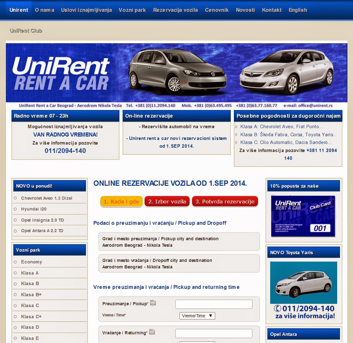 Top 100 sajtova Renta car Beograd