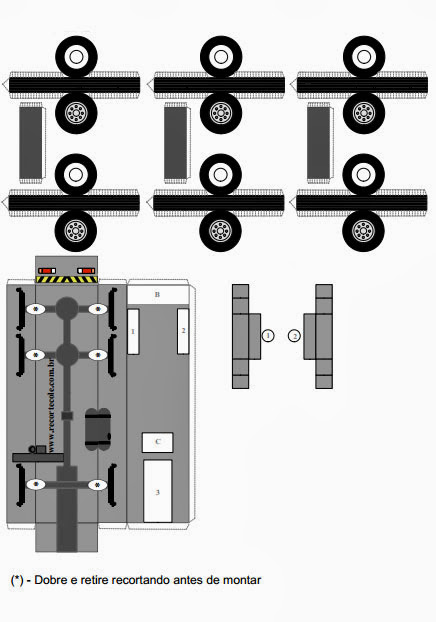 Molde de caminhão betoneira (Baixar e imprimir)
