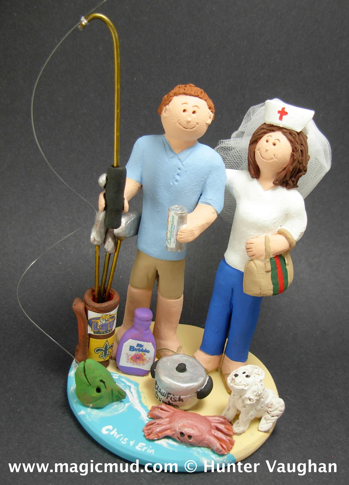 custom wedding cake toppers Nurse  With Gucci Purse 