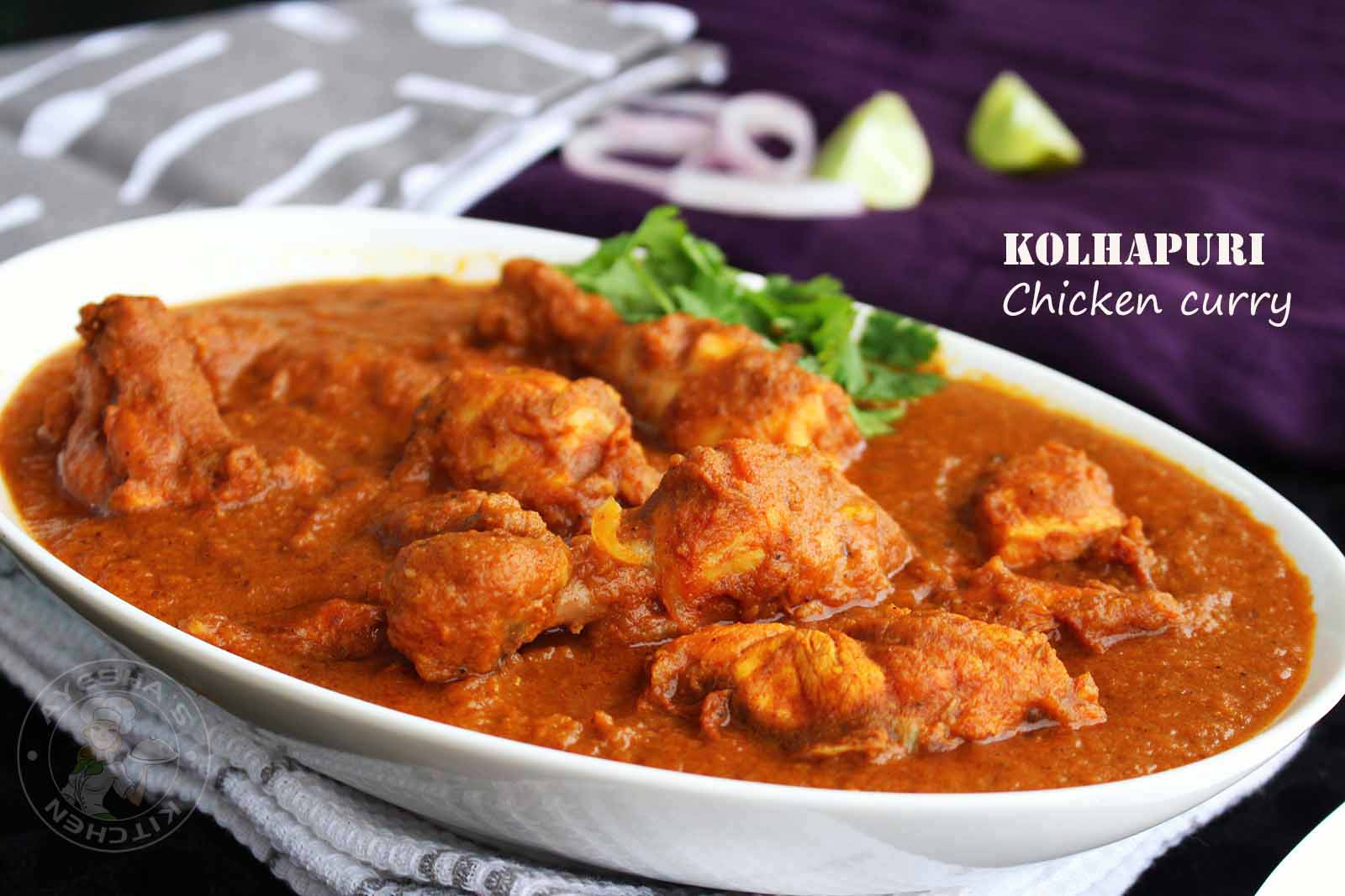 CHICKEN KOLHAPURI RECIPE CHICKEN CURRY RECIPE