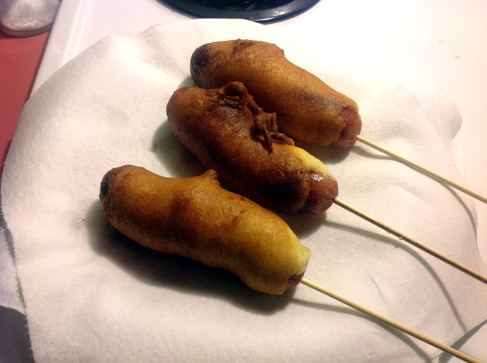 the dog mom pancake batter corn dogs