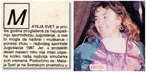 Yugopapir Mateja Svet, naša najbolja smučarka svih vremena '87 Nemam