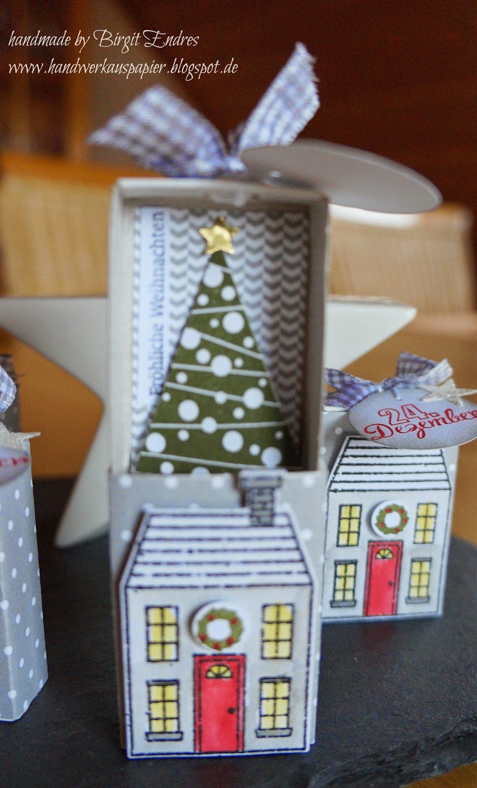 HandWerk aus Papier Weihnachten in der Streichholzschachtel