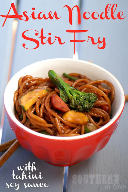 Asian Noodle Stir Fry - Tahini Soy Sauce 