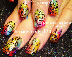 nail leopard nails animal rainbow diy tutorial nailart designs zebra moses robin prints face