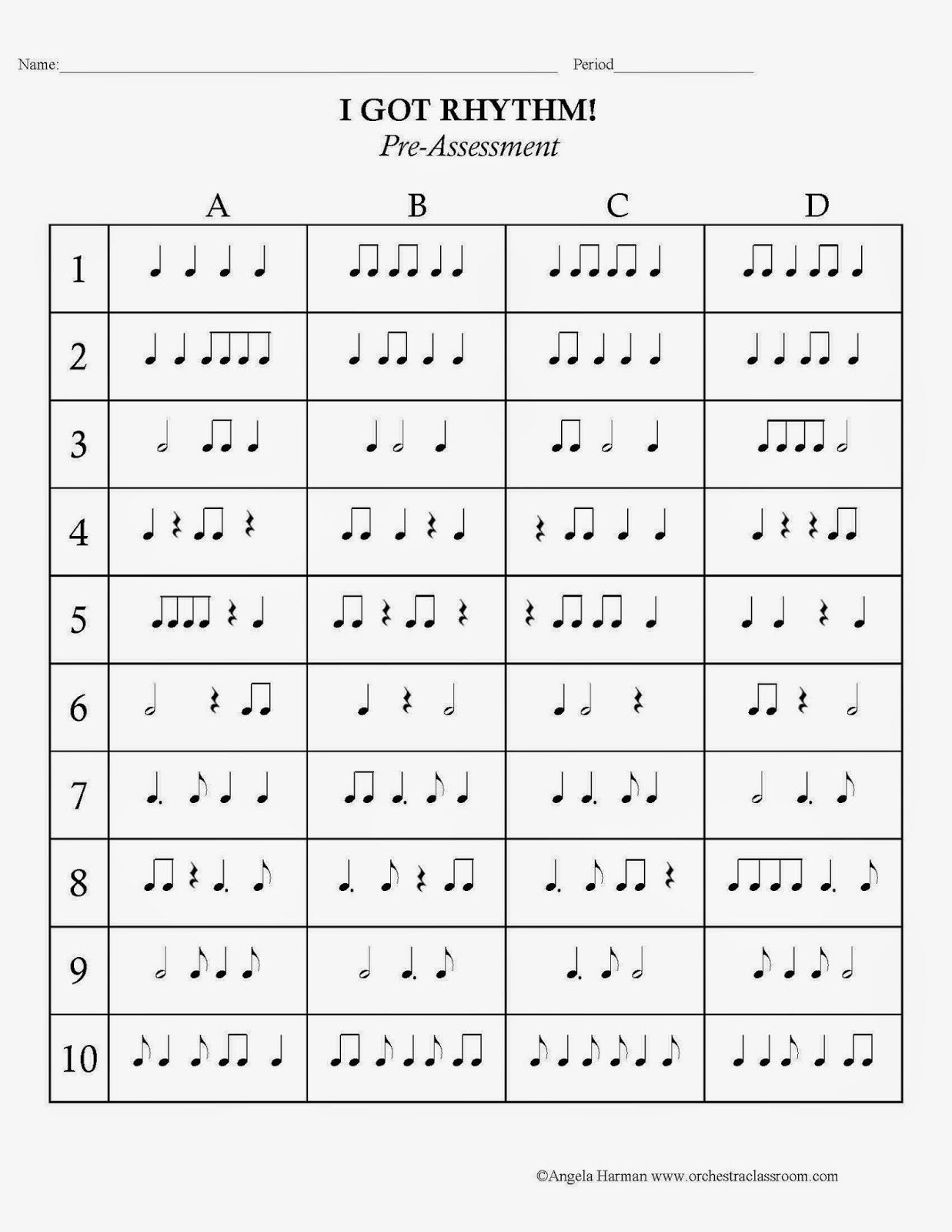 Rhythm Worksheet 1st Grade