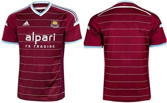 Detail Jersey West Ham Home 2015 - Bola Wuss