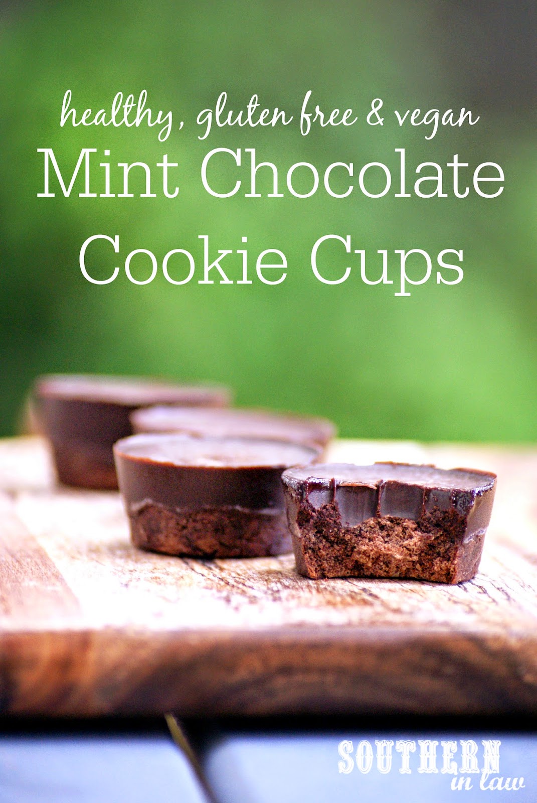 Healthy Mint Chocolate Fudge Cookie Cups Recipe - Healthy Mint Slice Biscuit Recipe - Healthy Thin Mint Cookie Recipe - gluten free, vegan, refined sugar free, dairy free, egg free