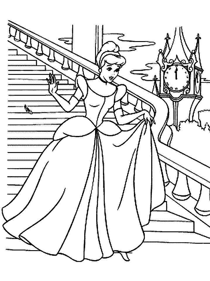 FUN & LEARN Free worksheets for kid Cinderella Coloring Pages