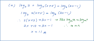 5.4 Persamaan yang Melibatkan Logaritma - Matematik 