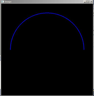 Opencv Tutorial For drawing a Semi-Circle