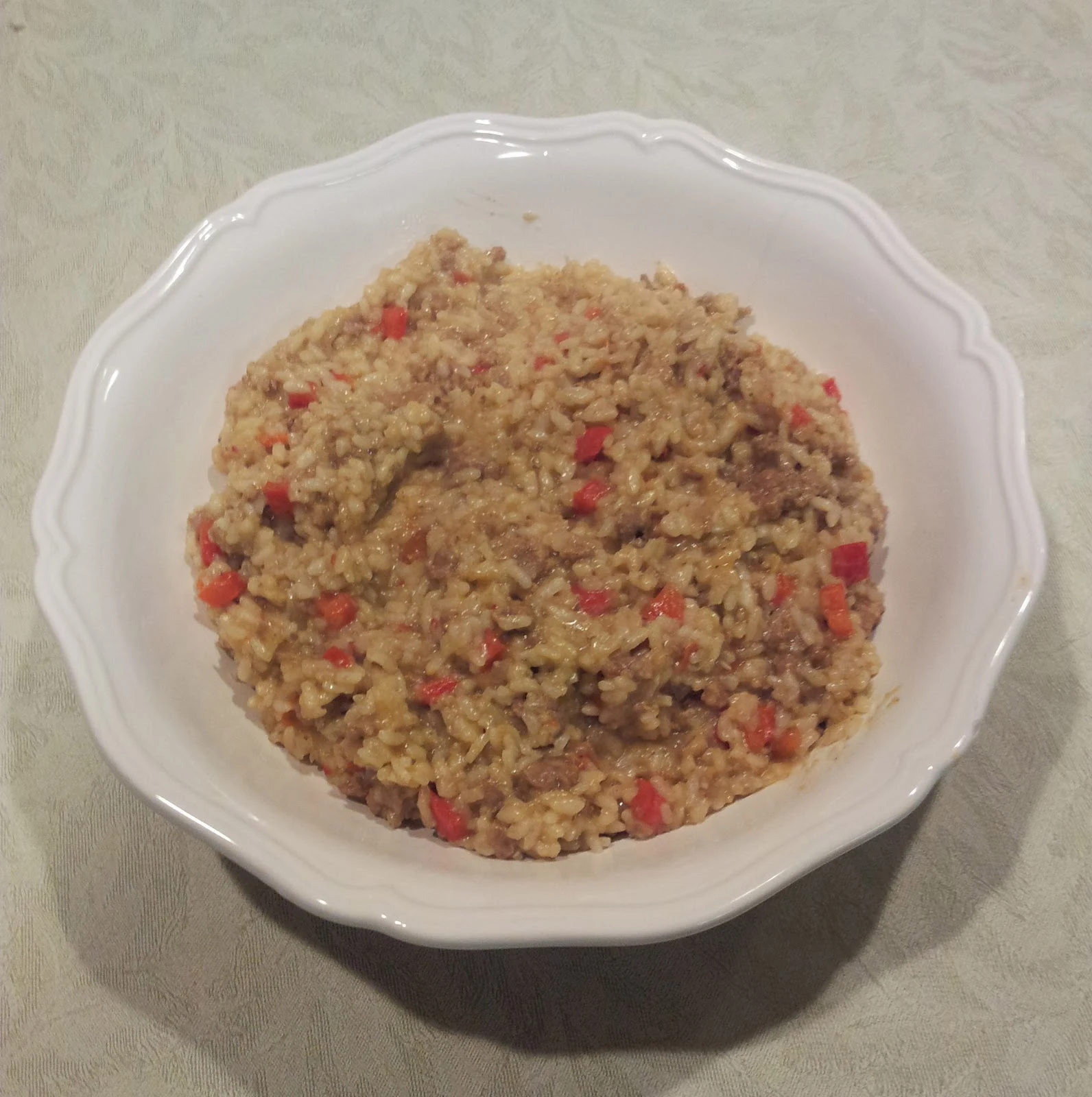 La Mia Dolce Vita in Italia: Red Pepper and Sausage Risotto