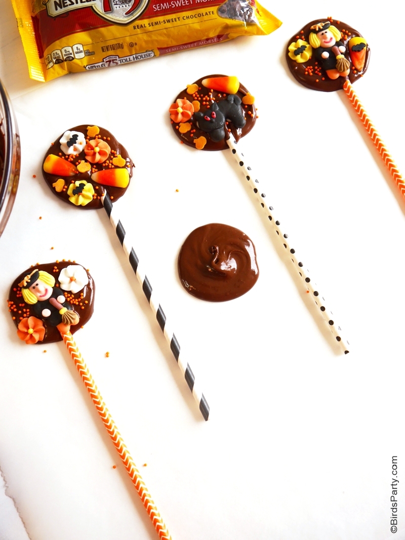 Recette: Sucettes Chocolate Bark Pour Halloween
