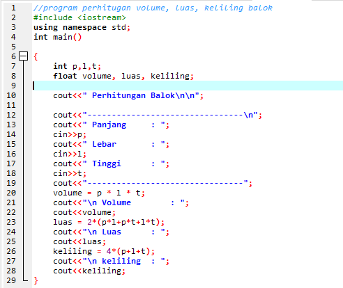 Triker : Kumpulan Contoh Program C++ Sederhana