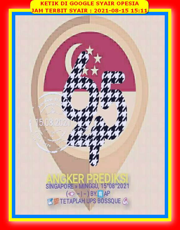 Syair Togel Sgp 15 Agustus 2021 Forum Syair Asiktoto