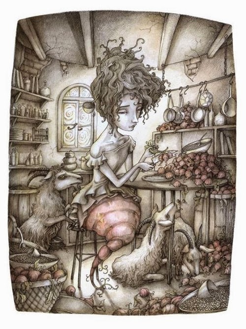19-The-Lady-Beetroot-Adam-Oehlers-Illustrations-and-Drawings-from-Oehlers-World-www-designstack-co