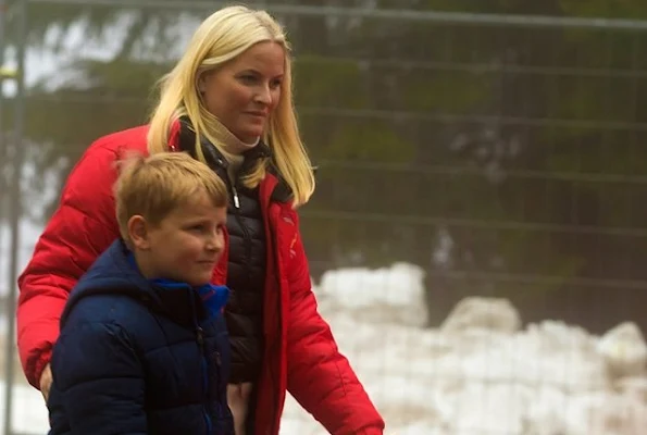 King Harald V of Norway, Queen Sonja of Norway and Crown Princess Mette Marit of Norway, Prince Sverre Magnus of Norway and Princess Ingrid Alexandra of Norway attend Holmenkollen FIS World Cup