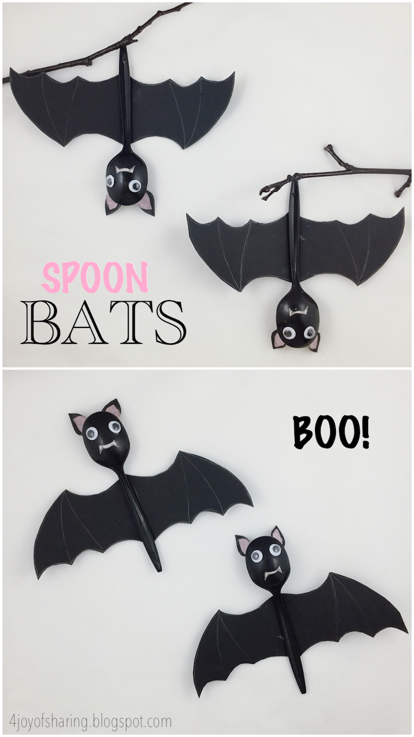 Halloween Spoon Bats Bat Craft, Halloween Craft, Kids Craft, Easy Craft, Preschool Craft, School Craft, Daycare craft, homeschool activity, kids activities, kbnmoms, spooky craft, spoon craft