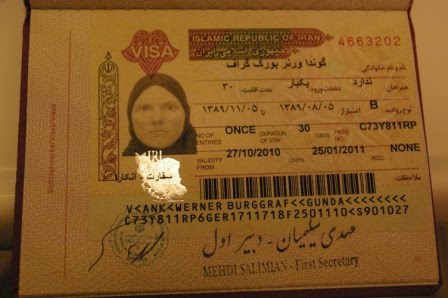 Unser Blog zur Homepage www.silkroad-project.eu: Visum Iran
