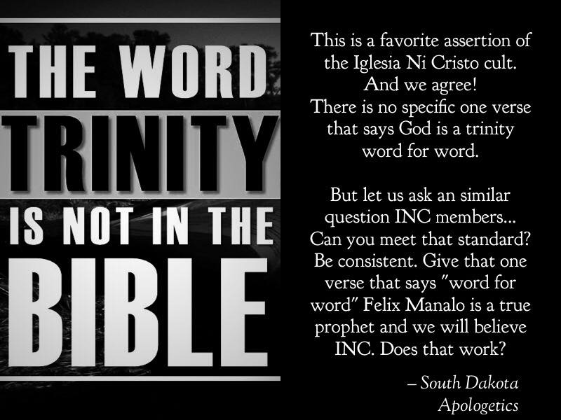 le mot trinité ne se trouve plus dans la bible