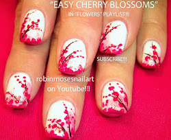 nails cherry blossom nail flower easy blossoms designs floral sakura flowers beginners moses elegant cute lavender wedding spring robin nailart