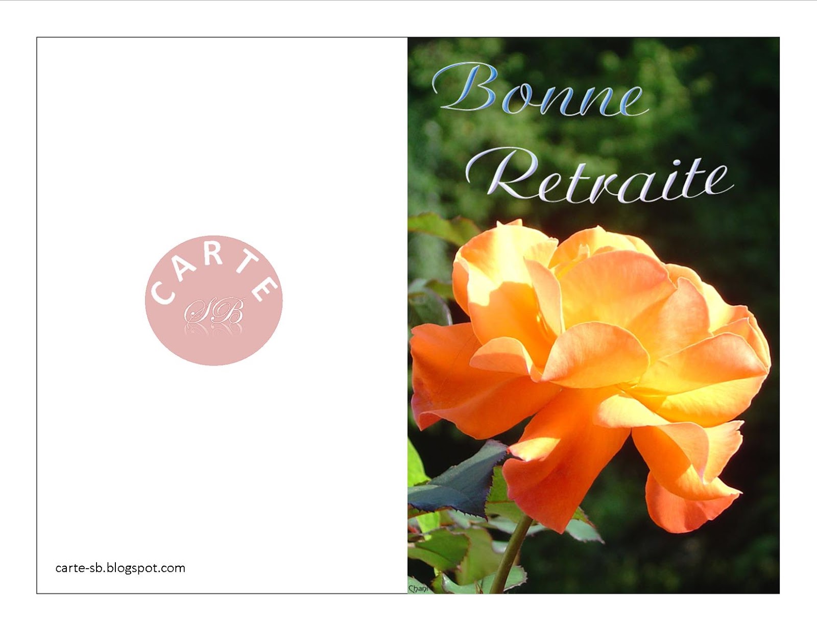 Carte gratuite à imprimer Carte de retraite à imprimer gratuite