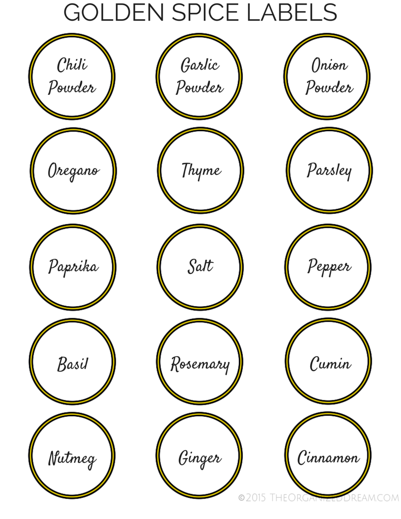 spice organizing ideas and free labels the organized dream