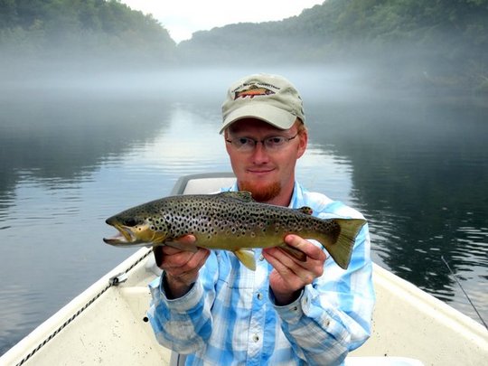 David Knapp with another midge eating brown trout on the Caney Fork